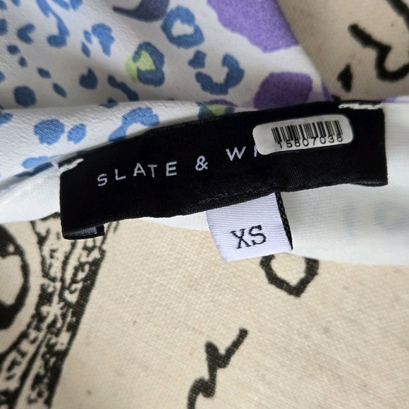 Slate & Wayne Mini Dress Womens Size XS Sleeveless Cheetah Tiered Flowy Party - Picture 12 of 16